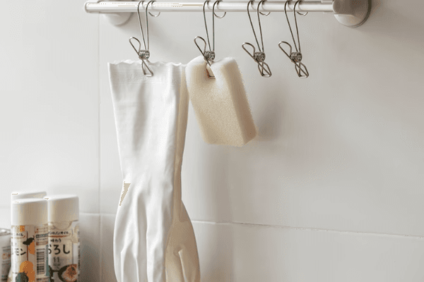 걸이형 고리집게 주방 후크 스테인레스 고리 집게 고무장갑 빨래 행주 수세미 건조 걸이 정리