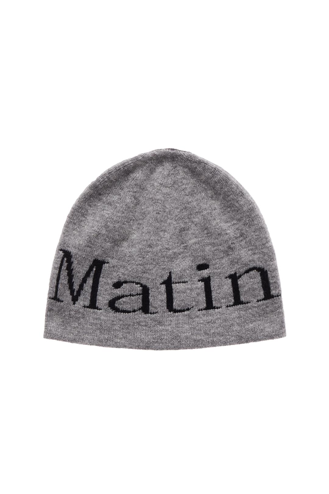 LOGO JACQUARD SHORT BEANIE IN GREY