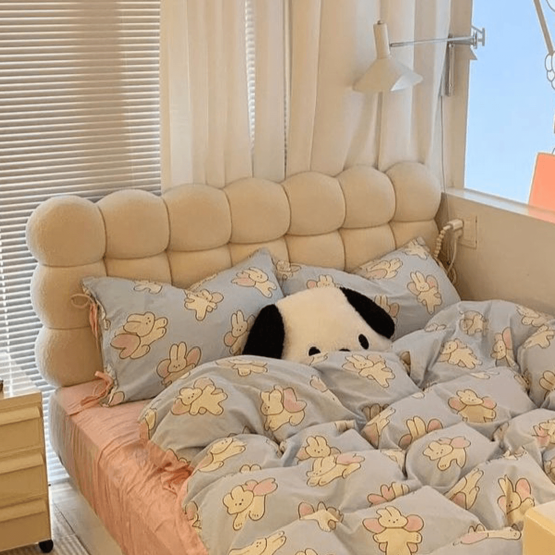 와플 하드보드 헤드쿠션