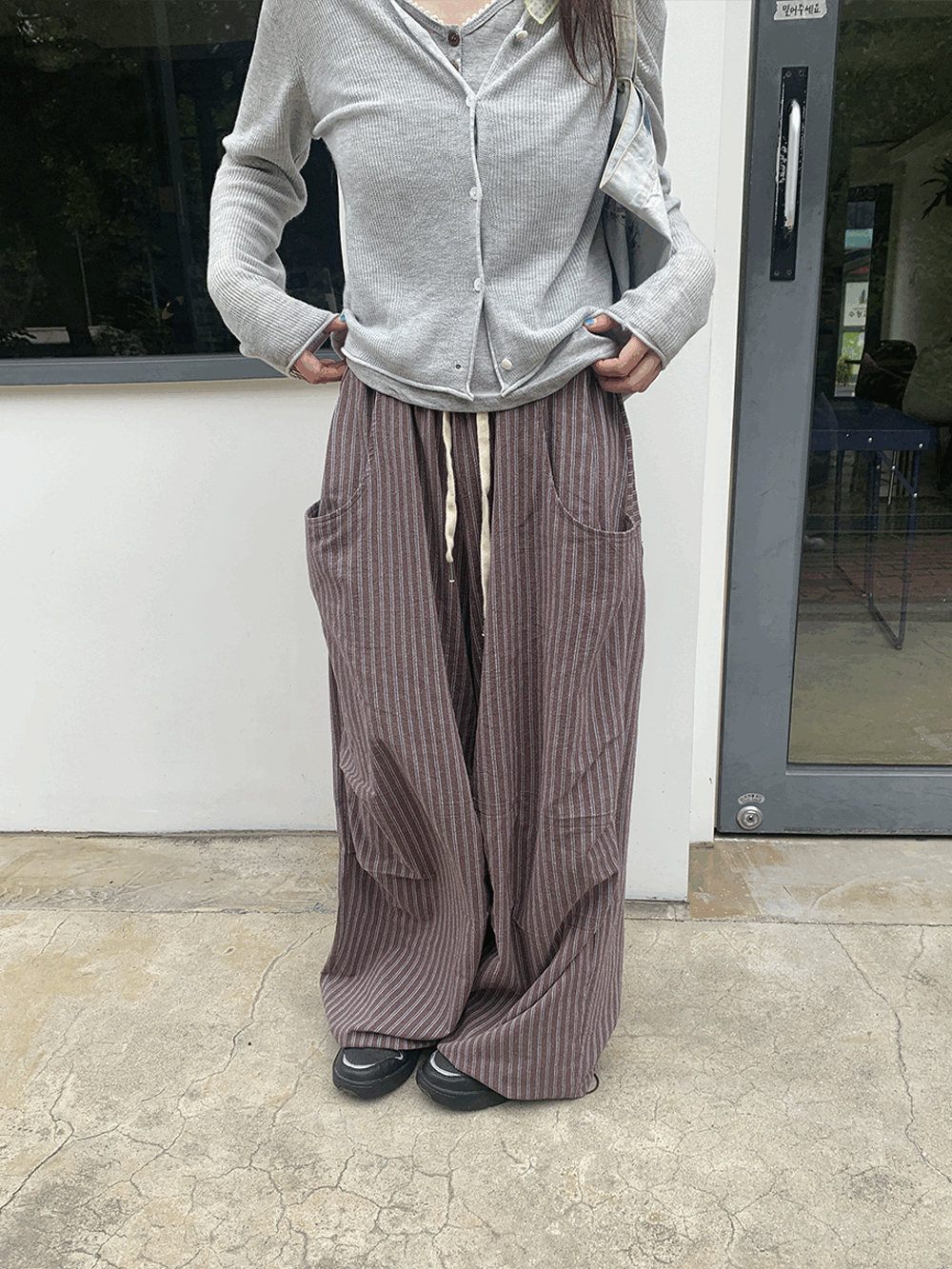 하우유 엘바 스트라이프 벌룬 팬츠 (2c)