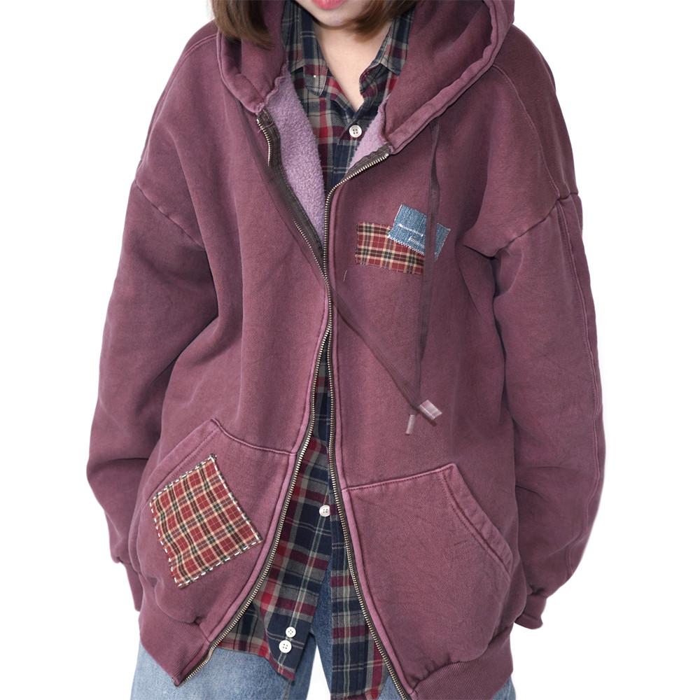 '불완전성' HOOD ZIP - UP [violet]