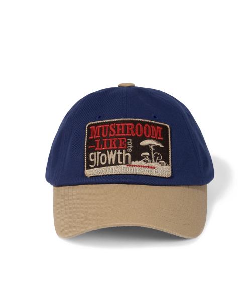 Mushroon Patch Two Tone Ball Cap - Blue/Beige