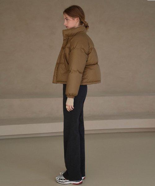 시야쥬 SI OT 4010 Duck Down Crop PD_Khaki brown - 위시버킷