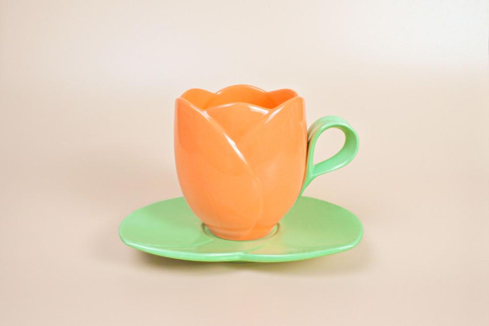 [향기 한 잔] 튤립 잔 (높은 잔/주황)