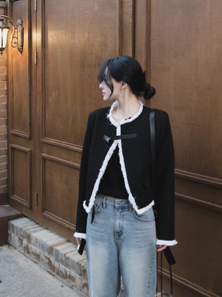 루턴 벨티드 테슬 라이닝 트위드 자켓 (2 color)