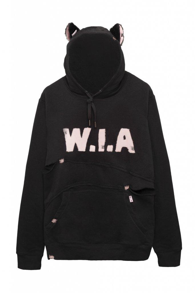 KITTY COTTON BLACK HOODIE