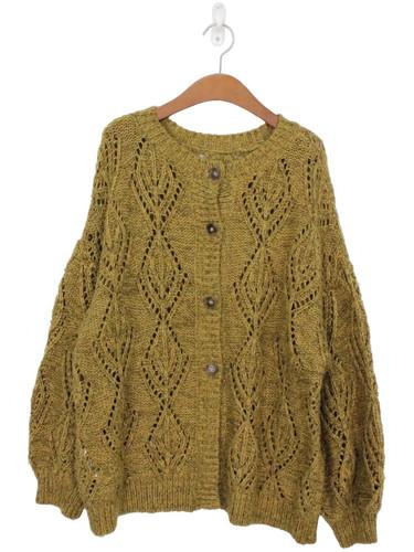 LOWRYS FARM 빈티지 무드 펀칭 니트 가디건