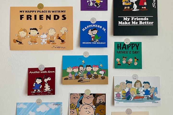 스누피 양면엽서세트 C_블랙세트