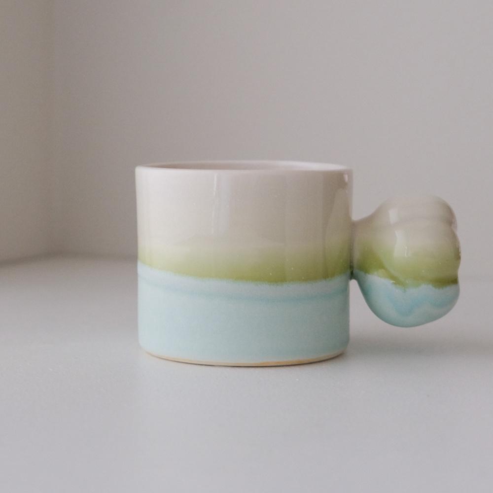 Cotton Wool Cup 02 (Texture / White Mint)