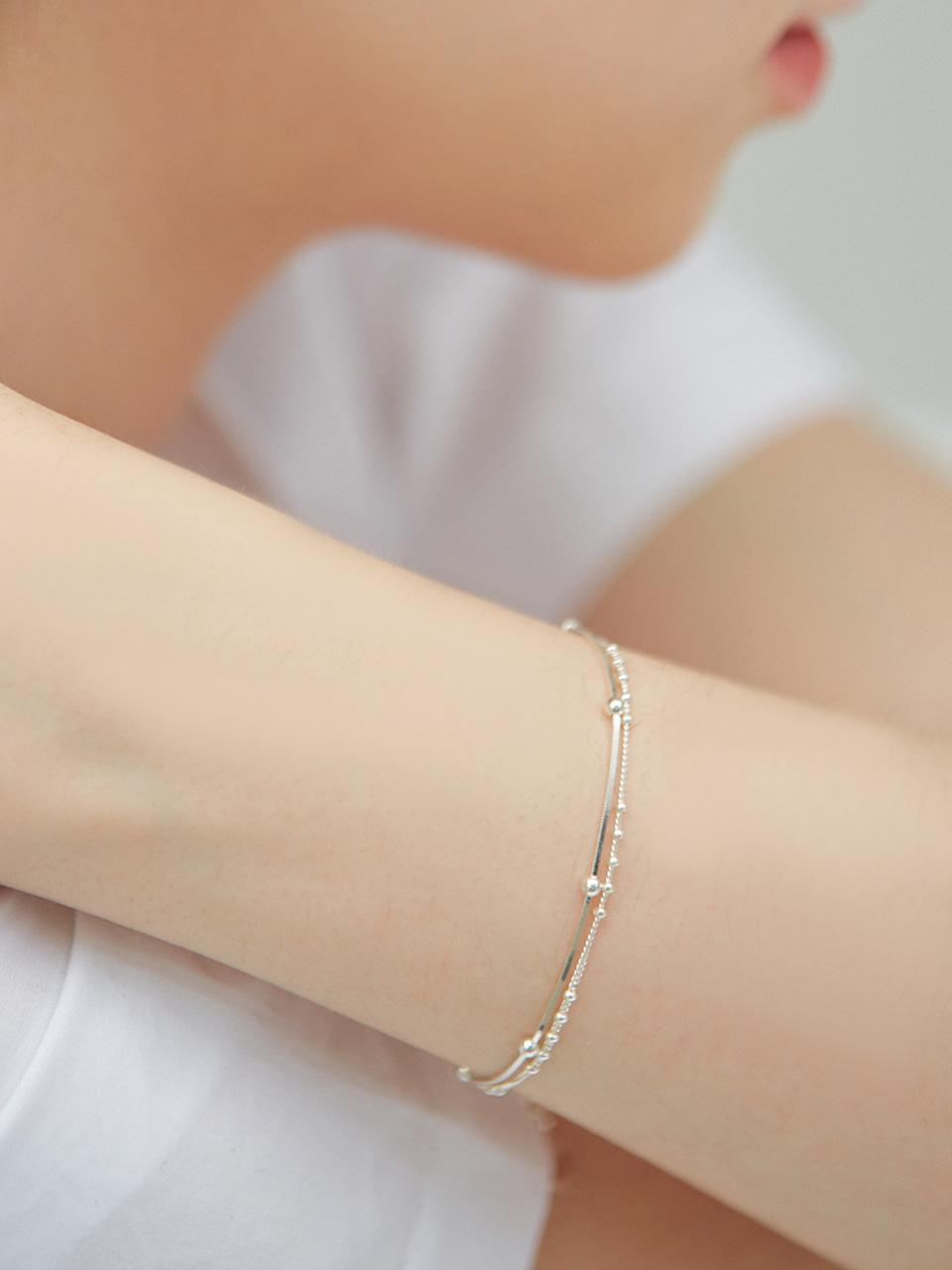 [정인선 착용] layered ball bracelet