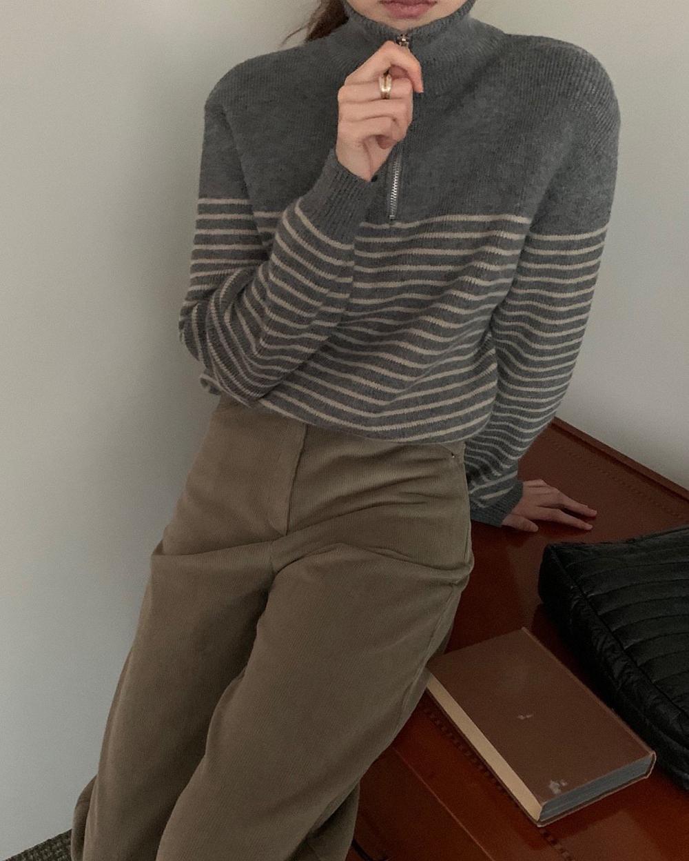 스트라잎 카라 NT[그레이][네이비]당일