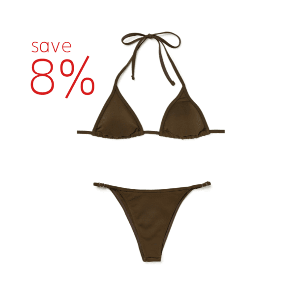 Triangle Bikini Set(Brown)