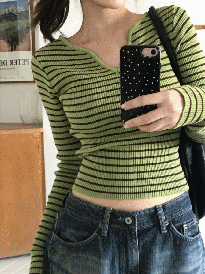 클로맨틱 t - 그린티 단가라 골지티