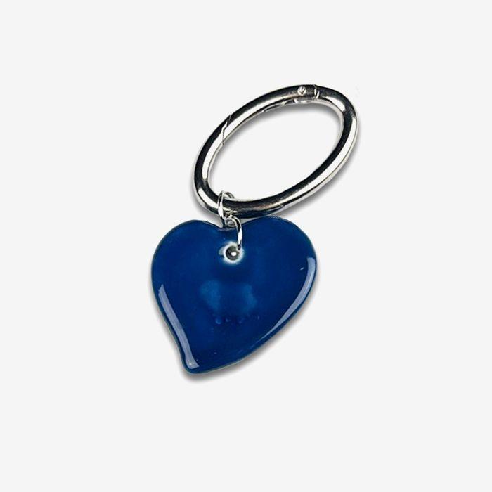 Blue Heart Keyring