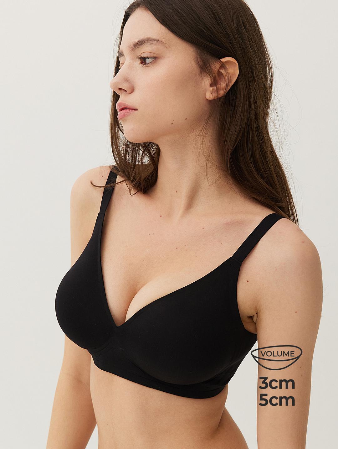 필로우 내추럴 볼륨 심리스 브라팬티세트 (패드일체형)