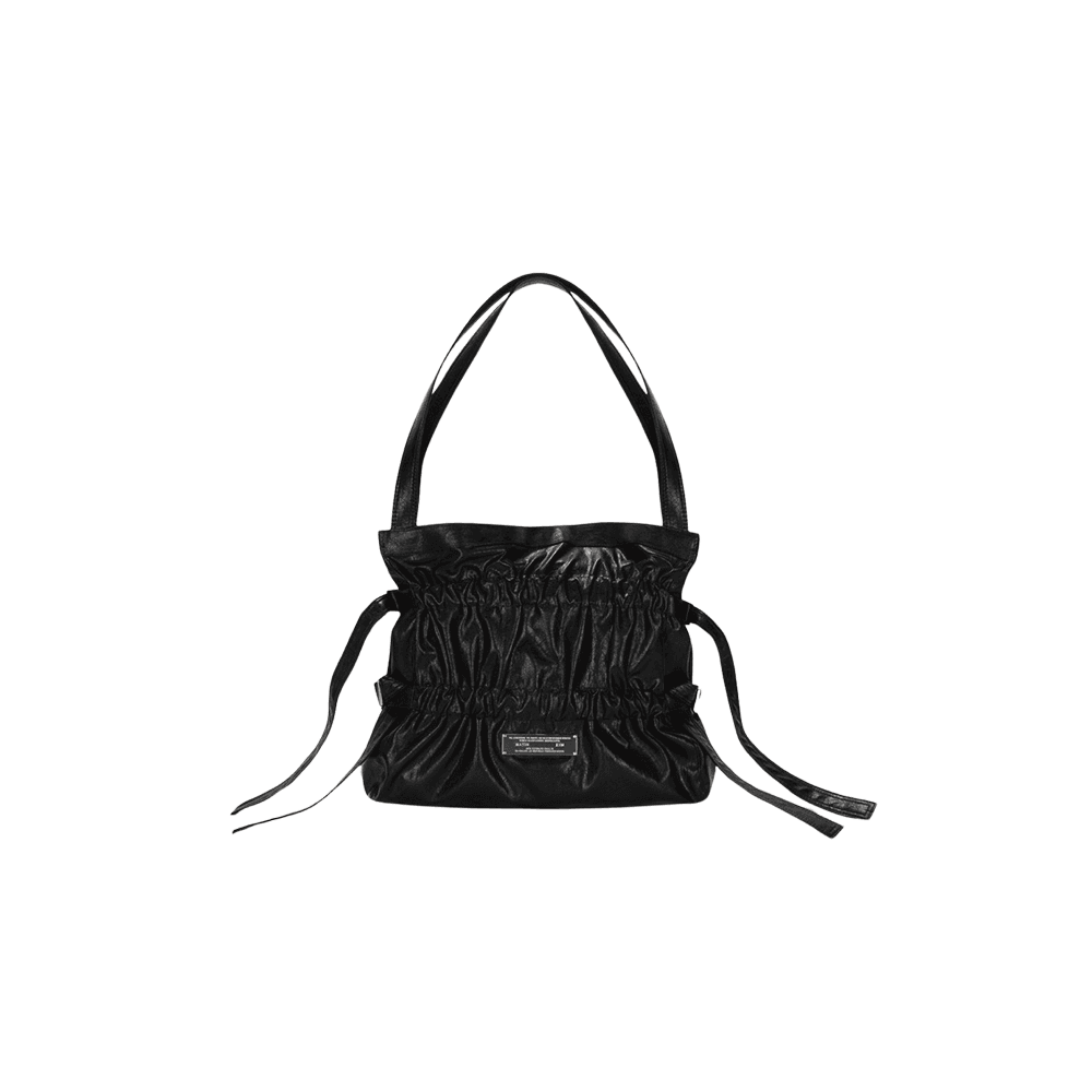 마뗑킴 포우 레더 씨쉘 백 블랙