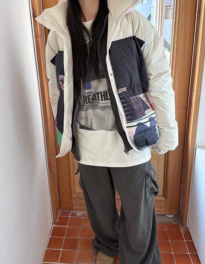 Two-tone printed jumper