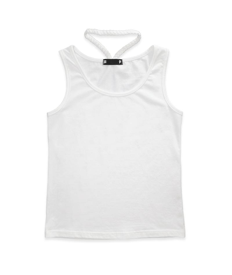 choker white sleeveless