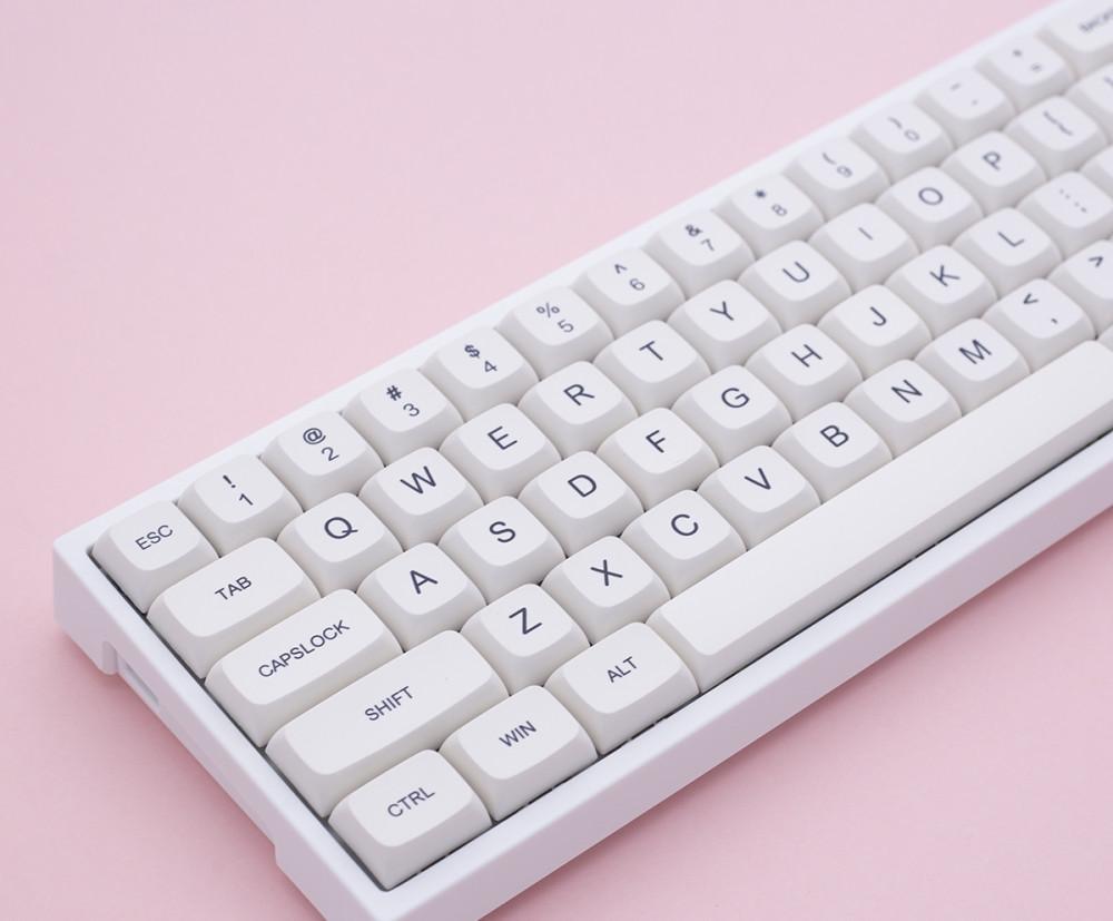 페블온 미니멀 심플 퓨어화이트 XDA PBT 기계식 키보드 키캡 (121개)
