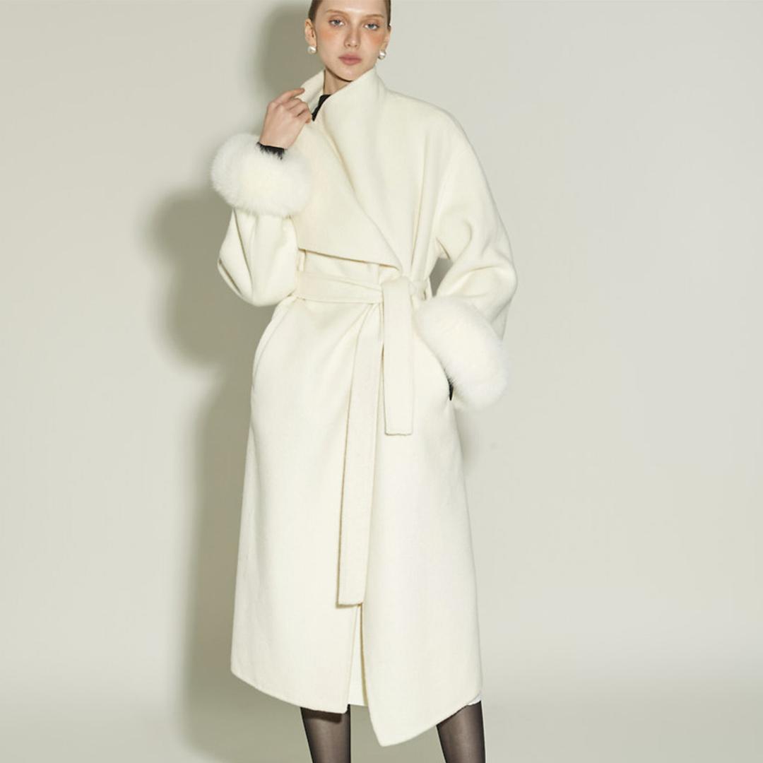 J3007 리얼 폭스 울 핸드메이드 코트