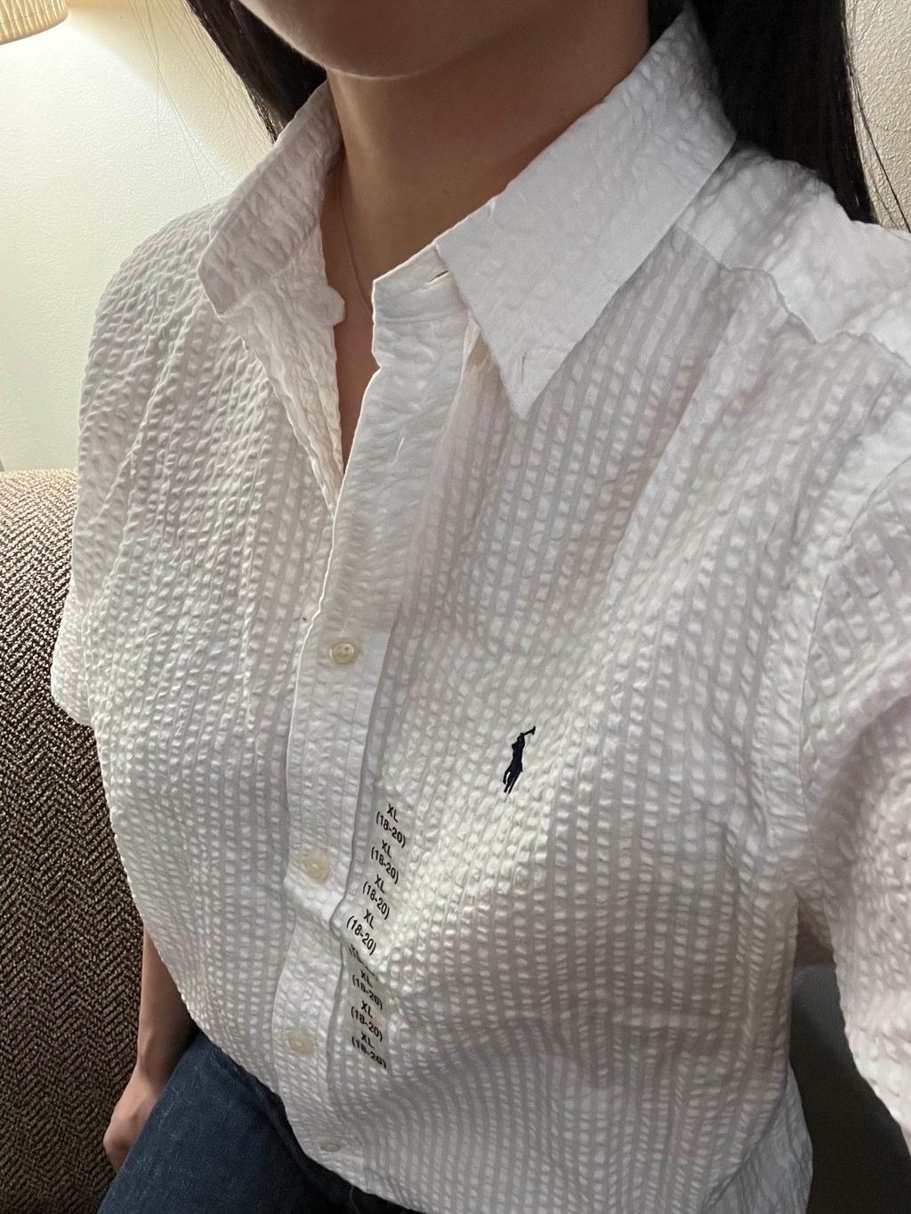 폴로 랄프 로렌 [POLO] 신상품! 빅보이즈 리플원단(지지미원단) 반팔셔츠 - 위시버킷