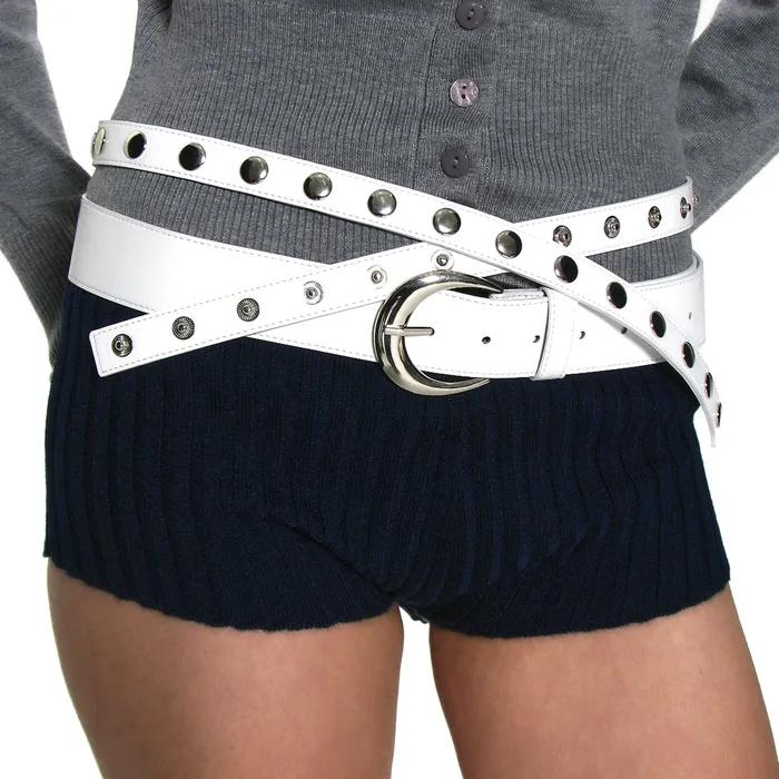 (SET) 3WAY DOUBLE LAYERED BELT_WHITE
