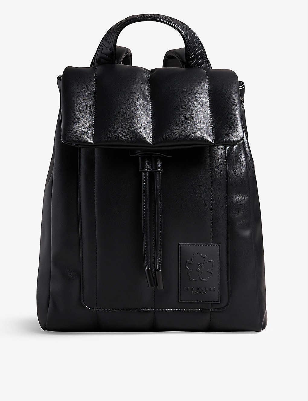 Janiey faux-leather quilted rucksack