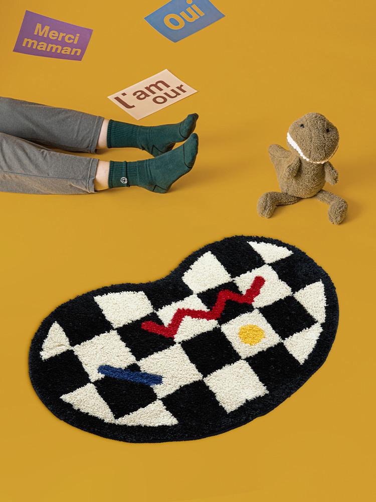 디어빌리지 체커보드 생활방수 미니 러그 욕실 발매트 미끄럼방지 카페트 5TYPE