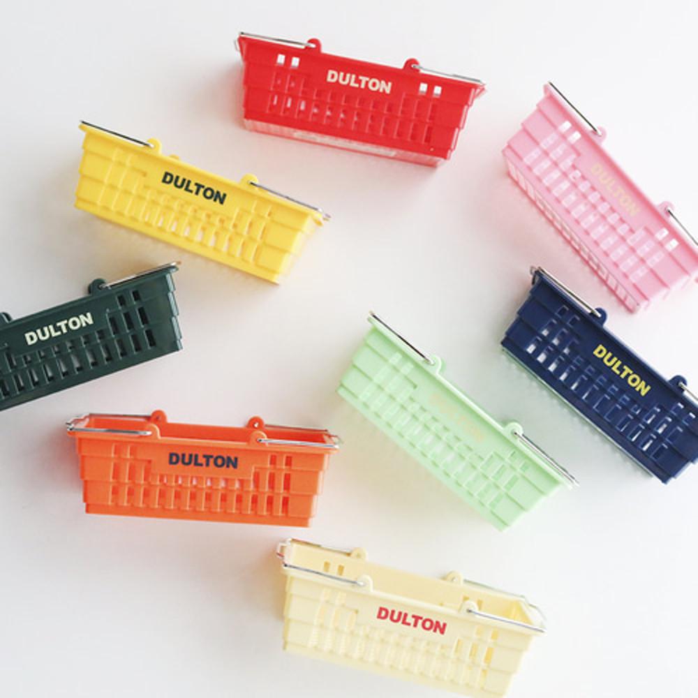 Dulton 덜튼 미니 바스켓 데스크테리어 컬러풀 미니바스켓 책상 정리 소품 바구니