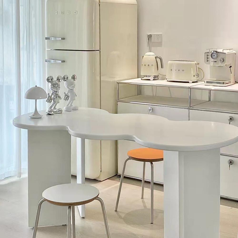 미드센츄리 테이블 타원형 웨이브 다이닝 스튜디오 협탁 카페 식탁 테이블 1200 1400 1600