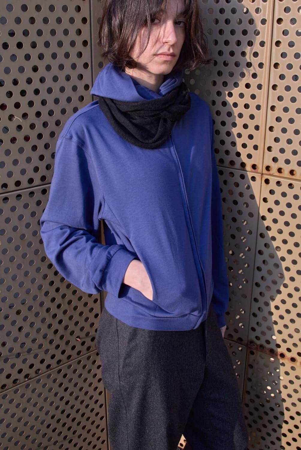 lounge hoodie zip blue 1 | 후루츠패밀리