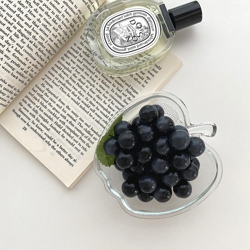 투명 사과 모양 과일 샐러드 시리얼 그릇