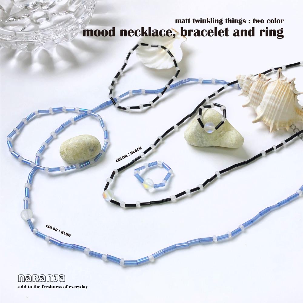 [나랑하] 무드 비즈목걸이 mood beads necklace
