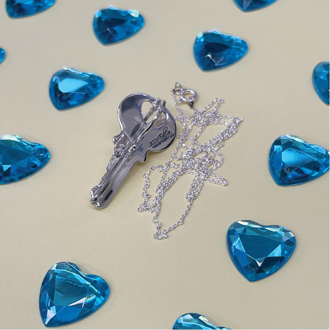 [1차] 'NEW BLUE\' heart key necklace