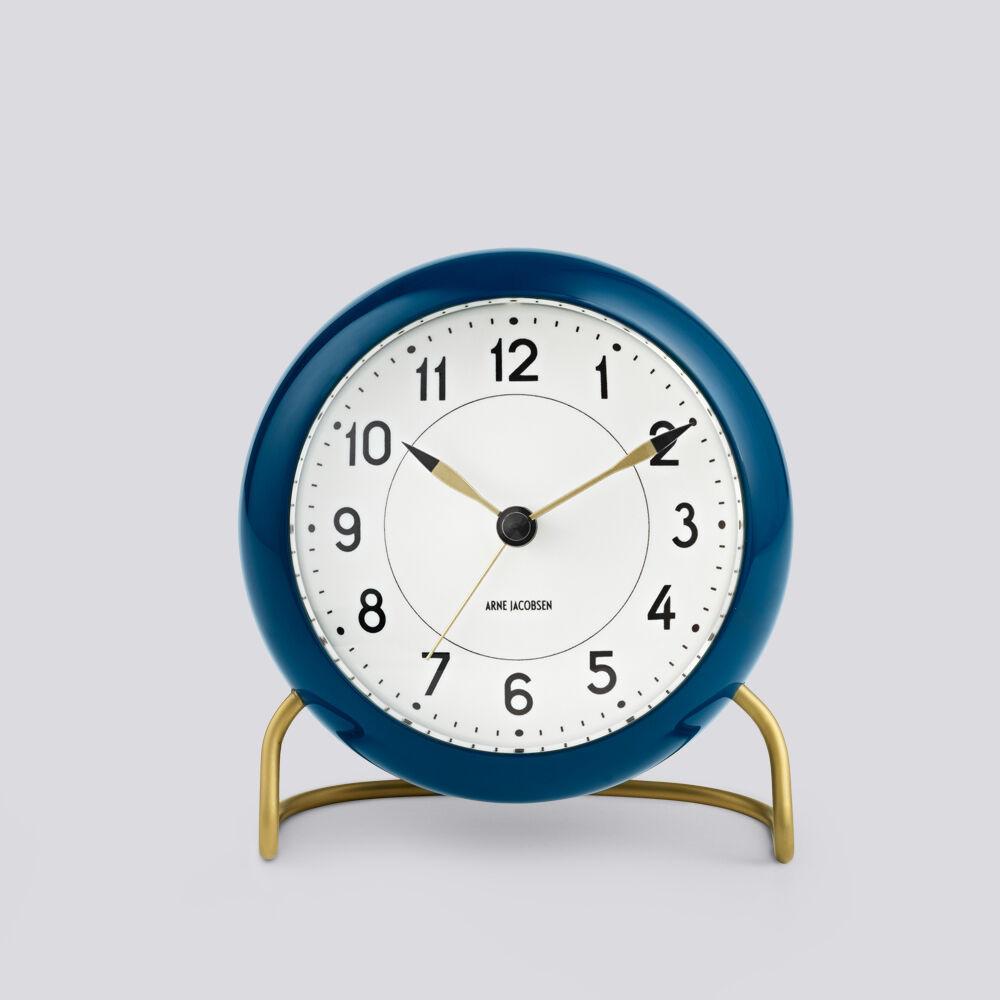 [Arne Jacobsen Clocks] AJ Table Clock Station Blue White