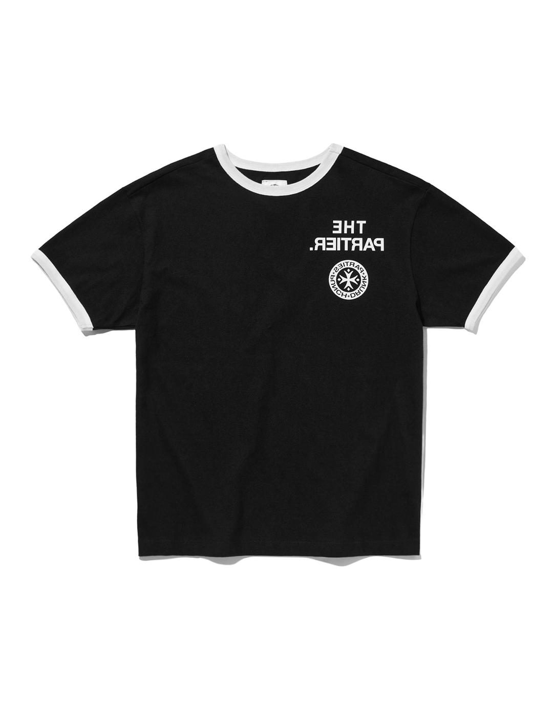 The Partier Ringer Tee (BLACK)