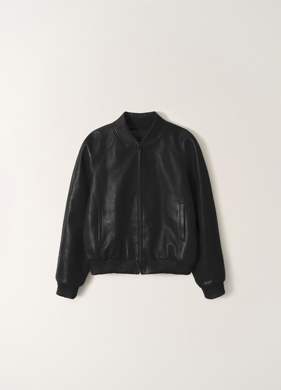 Roche lambskin bomber jacket (Black)