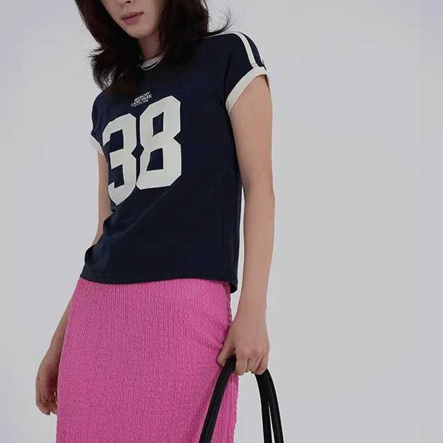 빈즈 라인 넘버 티셔츠