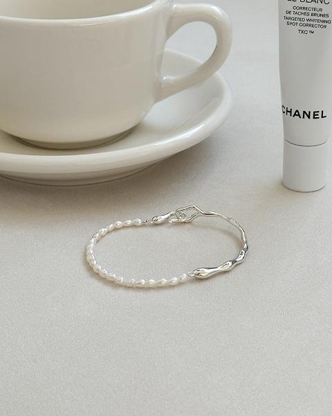 실버 925 메르시 하프앤하프 팔찌