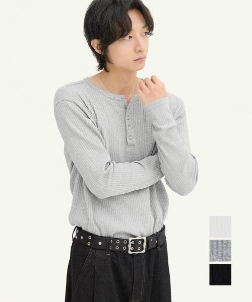 인템포무드(INTEMPOMOOD)  리브드 스웨트 헨리넥 : 3컬러 - 사이즈 & 후기 | 무신사