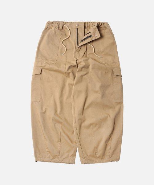 TWILL CARGO BALLOON PANTS _ BEIGE