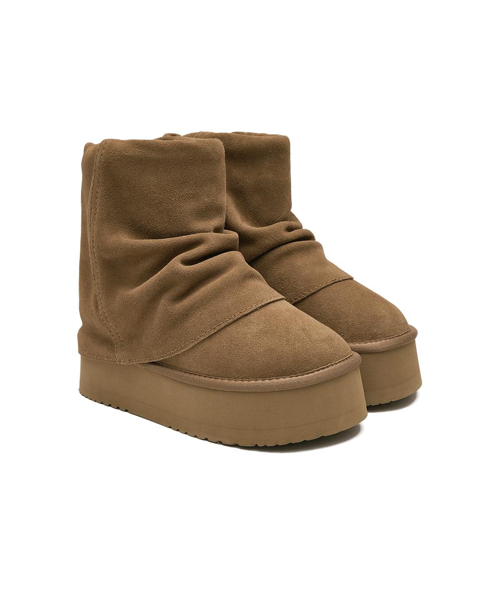 [NEW 10%] MAXI FOLDED BOOTS SHORT(6inch) - CHESTNUT