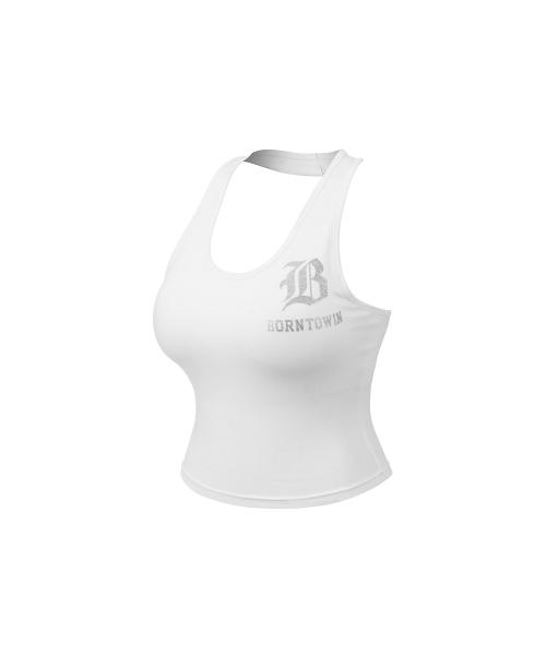 SYMBOL B HALTERNECK SLEEVELESS [WHITE]