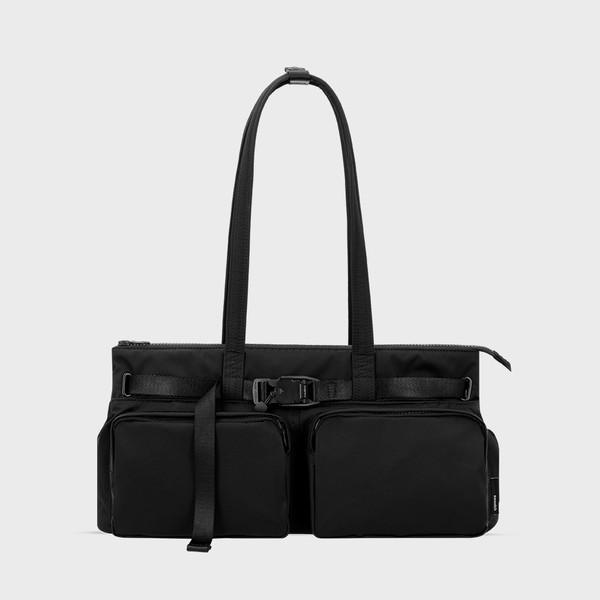 TOTE WIDE 001 L WITH BELT Black