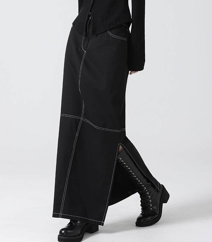 arte long skirt BLACK