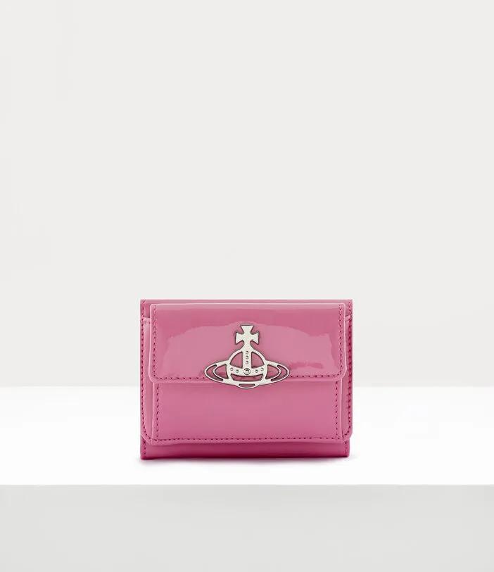 비비안웨스트우드 샤이니 페이턴트 스몰 플랩 지갑 3단지갑 핑크 유광 | 상품 상세 | 크로켓