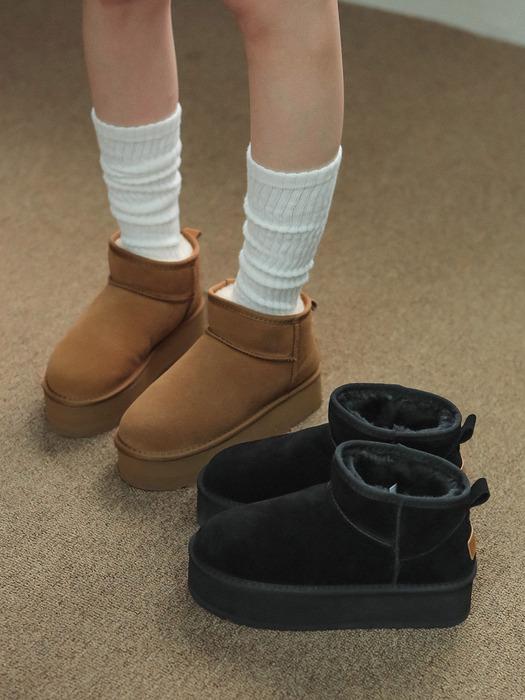 ljh1022  Fur Platform Short Boots - 2 Colors