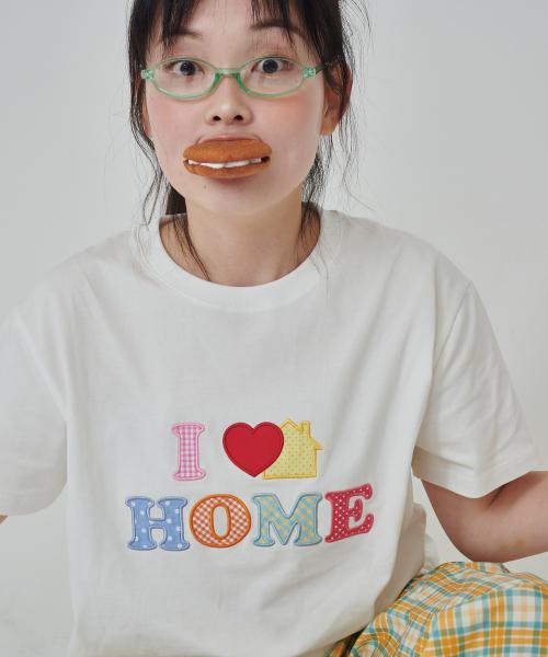 (uni)아이러브홈 패치워크 스탠다드핏 티셔츠