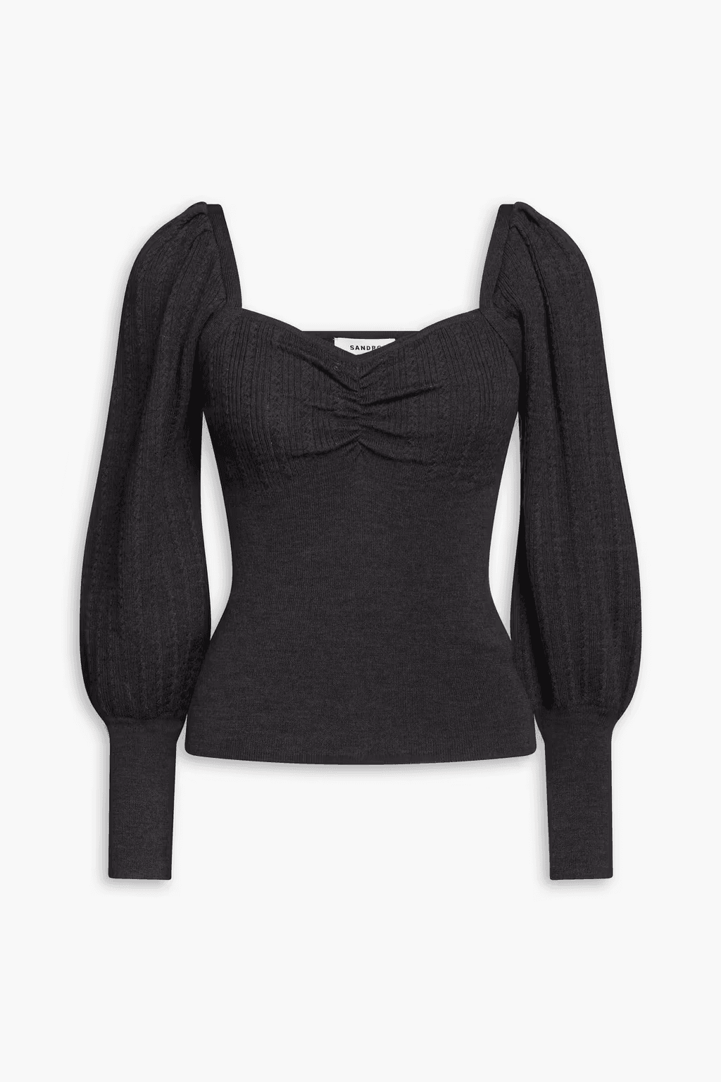 Mélange cable-knit sweater