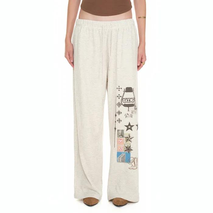 [라이즈 원빈, 제니 착용] PRINTED WAFFLE PANTS (IVORY)